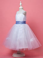 Princess Knee Length Tulle Sleeveless Straps Flower Girl Dresses - photo 2