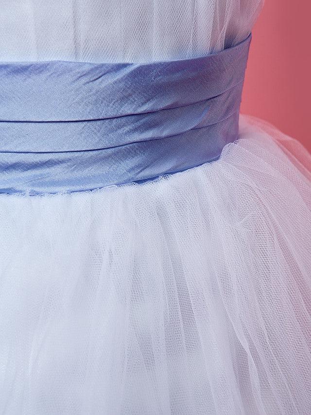 Princess Knee Length Tulle Sleeveless Straps Flower Girl Dresses - photo 6
