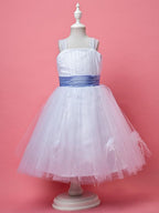 Princess Knee Length Tulle Sleeveless Straps Flower Girl Dresses - photo 1