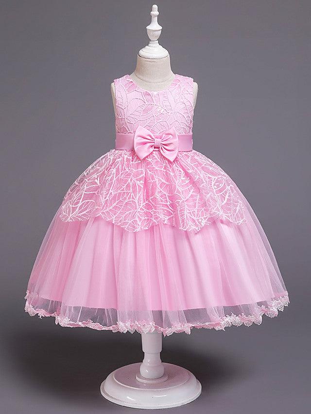Princess Satin Tulle Sleeveless Jewel Neck Wedding First Communion Birthday F… - photo 3