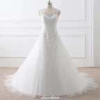 Princess Sweetheart Tulle Wedding Dress With Lace by misshow.com