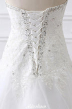 Princess Sweetheart Tulle Wedding Dress With Lace by misshow.com