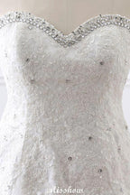 Princess Sweetheart Tulle Wedding Dress With Lace by misshow.com