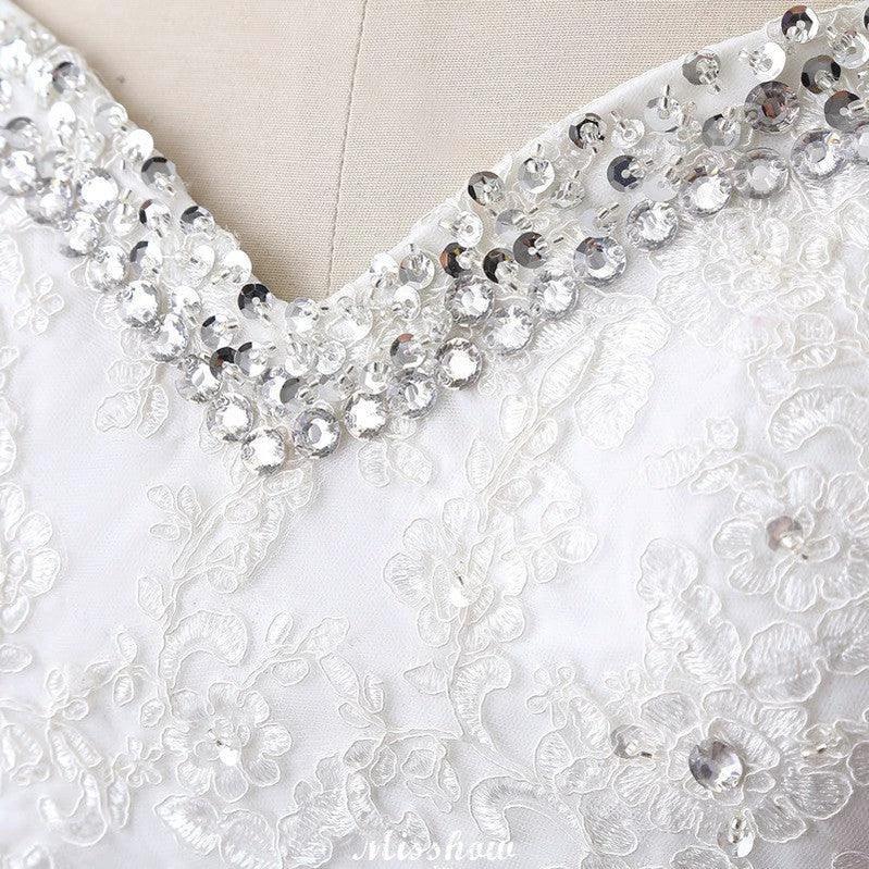 Princess Sweetheart Tulle Wedding Dress With Lace by misshow.com
