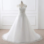 Princess V-Neck Tulle New Arrival Wedding Dress With Lace by misshow.com