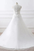 Princess V-Neck Tulle New Arrival Wedding Dress With Lace by misshow.com