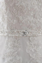 Princess V-Neck Tulle New Arrival Wedding Dress With Lace by misshow.com