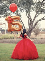Pretty Red Off The Shoulder Quinceanera Dress,Red Ball Gown Y1106 by simplepromdress