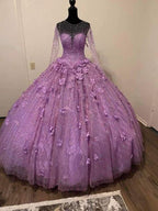 Luxurious Beaded Ball Gown With Flowers Quinceanera Dress Y811 by simplepromdress