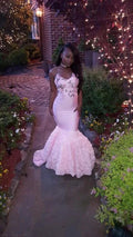 Classy Pink Mermaid Evening Dress Charming Pink Evening Gown Y940 by simplepromdress