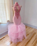 Sexy Pink Mermaid Evening Dress Wedding Reception Dress Y818 by simplepromdress