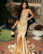 Sequined Mermaid Dress Sexy Evening Dresses Y777 by simplepromdress
