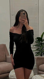 Cute Black Casual Dress,Black Mini Homecoming Dress Y1023 by simplepromdress
