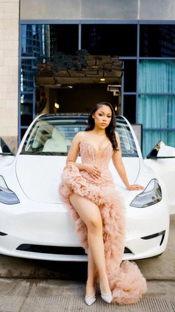 African Wedding Reception Dress, Prom Dress with Corset, Mermaid Evening Dress, Corset Evening Dress Y1459 by simplepromdress