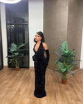 Sparkly Black Sequins Mermaid Prom Dress ,Charming Black Evening Dress Y1781 by simplepromdress