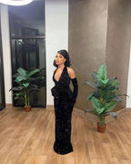 Sparkly Black Sequins Mermaid Prom Dress ,Charming Black Evening Dress Y1781 by simplepromdress