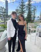 Sexy Black Strapless Prom Dress Charming Evening Dress Black Formal Gown Y1754 by simplepromdress