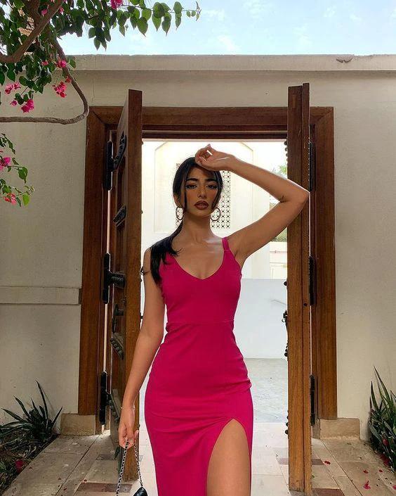 Simple Straps Floor Length Prom Dress,Sexy Evening Dress with Split Y1758 by simplepromdress