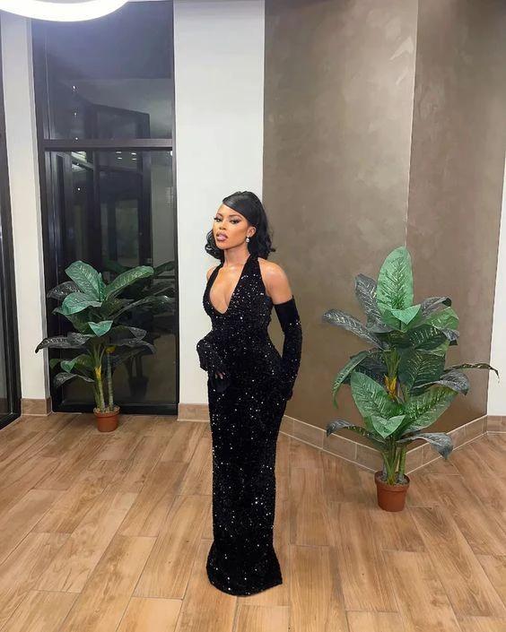 Sparkly Black Sequins Mermaid Prom Dress ,Charming Black Evening Dress Y1781 by simplepromdress