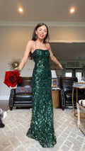 Green Sequins Column/Sheath Prom Dress,Charming Evening Dress Y1830 by simplepromdress