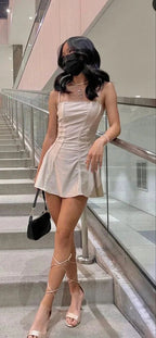 A-line Spaghetti Straps Short Homecoming Dress Cute Party Dress Y630 by simplepromdress