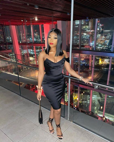 Sheath Homecoming Dresses 16th Birthday Outfits Black Girl Short Club Dress Y642