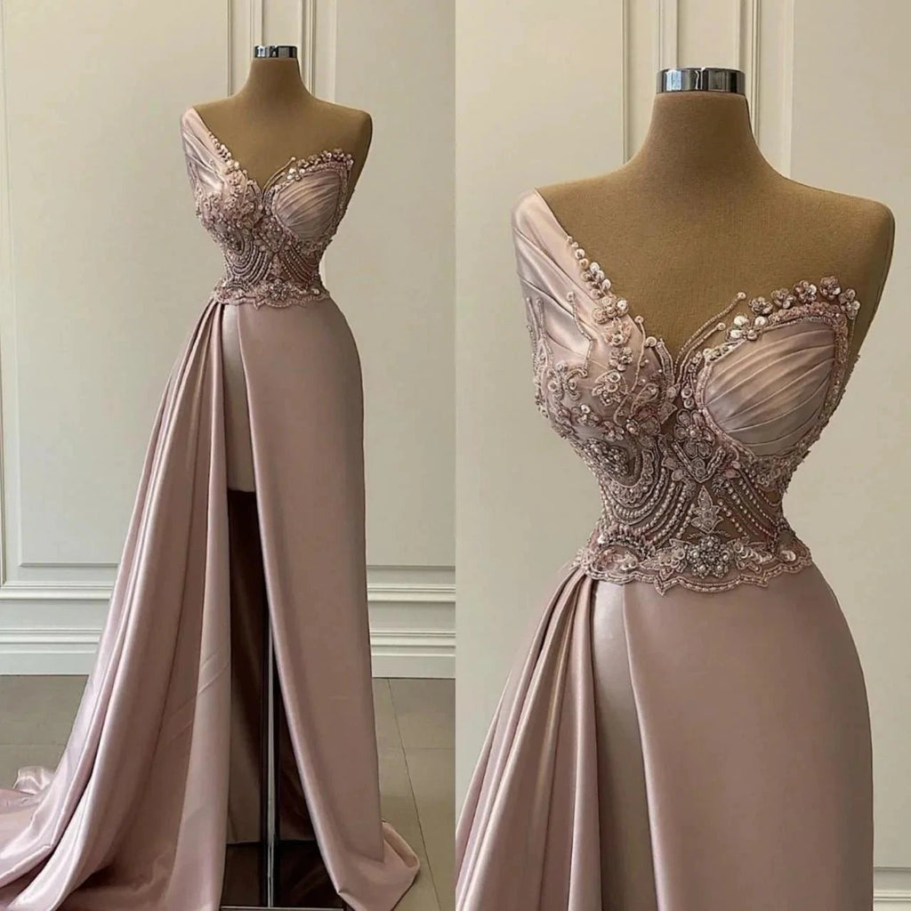 Mermaid One Shoulder Long Evening Dress Charming Prom Dress Y519 by simplepromdress