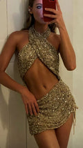 Sexy Mini Party Dress Sequins Short Homecoming Dress Y636