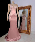 Pink mermaid long prom dress, evening dress Y553 by simplepromdress