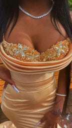 Mermaid Spaghetti Straps Prom Dress Sexy Evening Dress With Train Y544 by simplepromdress