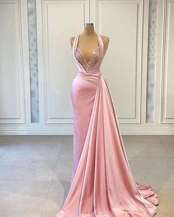 Pink Long Prom Dress,Pageant Dress,Evening Dress,Graduation School Party Gown Y562 by simplepromdress