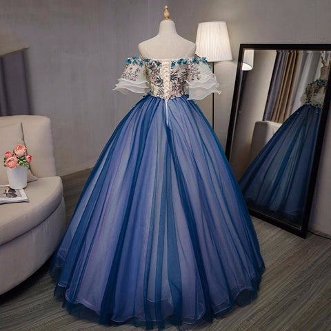 Ballkleid süße 16 Party lange Ballkleid, Abendkleid, charmante Ballkleider, handgemachte Blume Ballkleid S4837