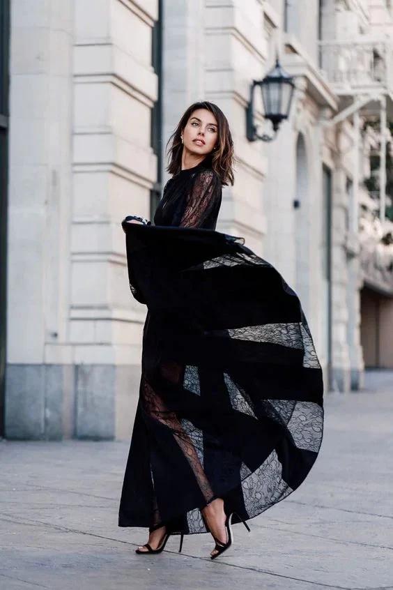 Elegant Lace Evening Dress Black Prom Dress Fashion Prom Dress Sexy Party Dress S24643 by simplepromdress