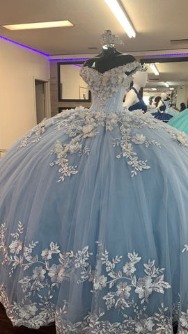 Blaues A-Linien-Ballkleid, Ballkleid, Abendkleid S26911