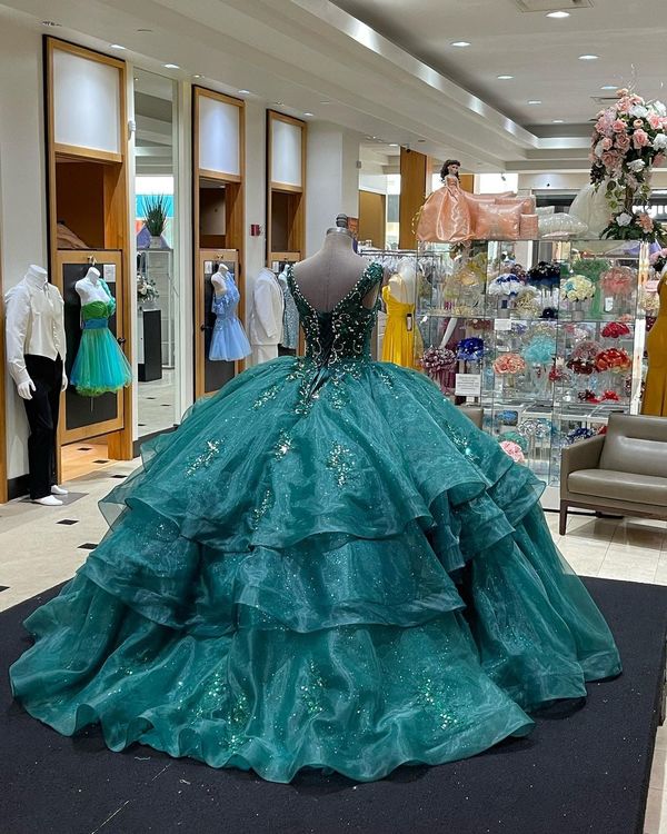 Ball Gown Birthday Dress Lace Up Sweet 16 Dress Y1229 Hover Image