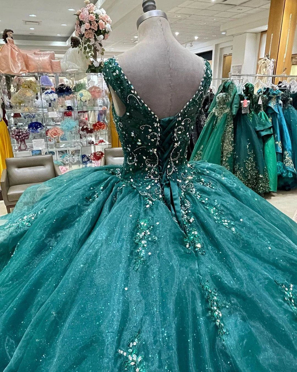 Ball Gown Birthday Dress Lace Up Sweet 16 Dress Y1229 by simplepromdress