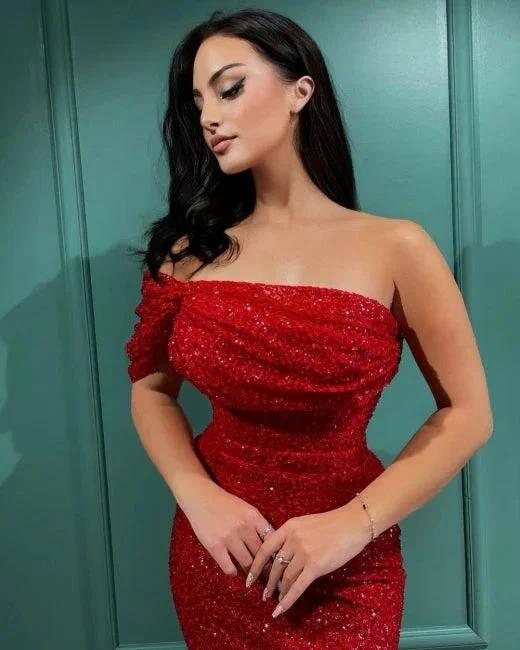 Prom dresses long red | Evening dresses glitter by misshow.com