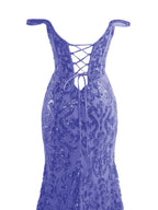 Purple Sheath Sequins Long Prom Dress with Slit by KissProm