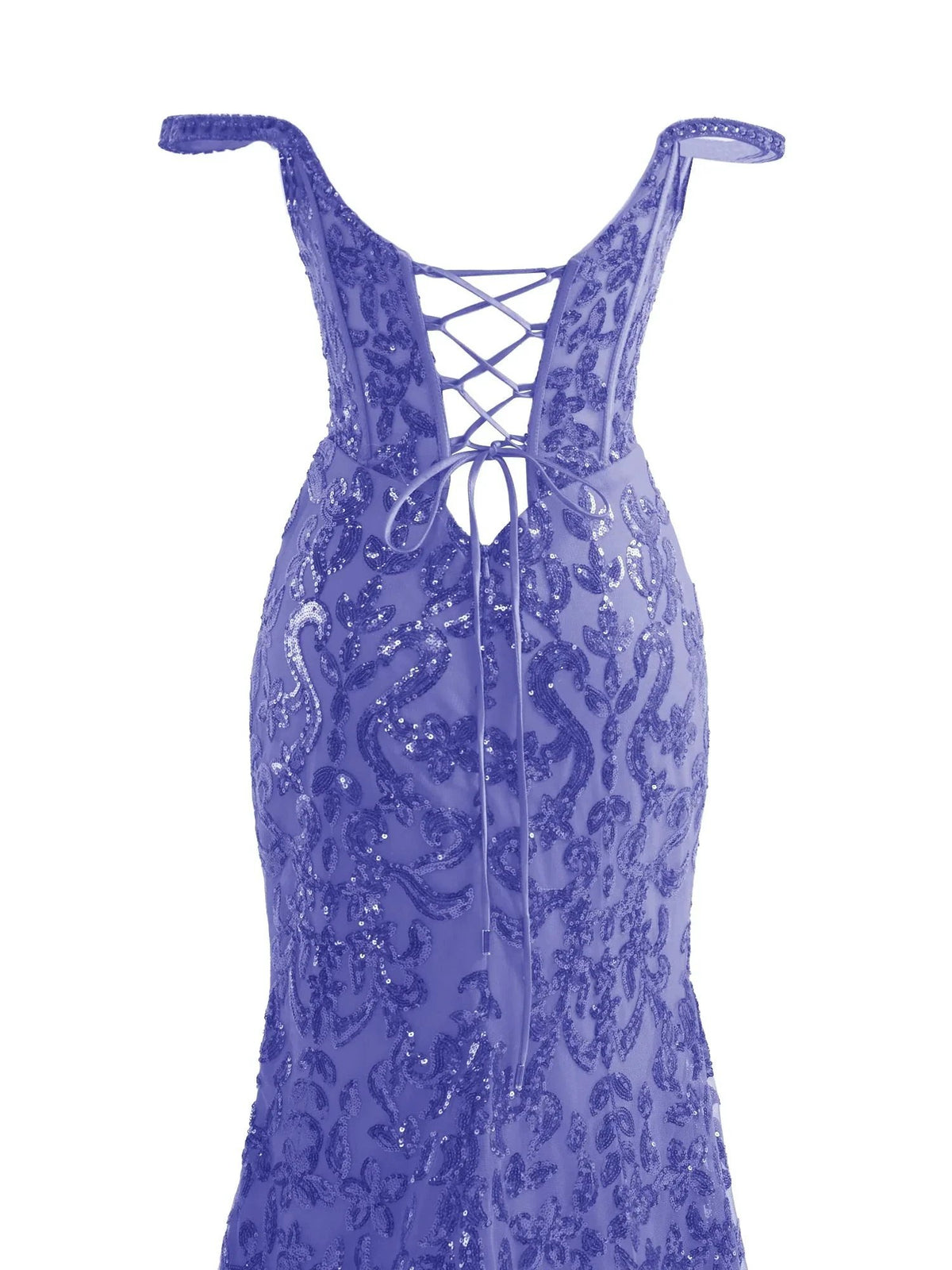 Purple Sheath Sequins Long Prom Dress with Slit by KissProm