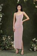 Purple Spaghetti Straps Sleeveless Mermaid Prom Dresses by misshow.com