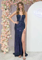 Kairi |Mermaid Spaghetti Straps Appliques Prom Dress with Slit by KissProm