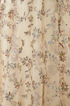 Romantic Floral Short Sleeves aline Spring Evening Party Dress Floor Length Dancing Dress by misshow.com
