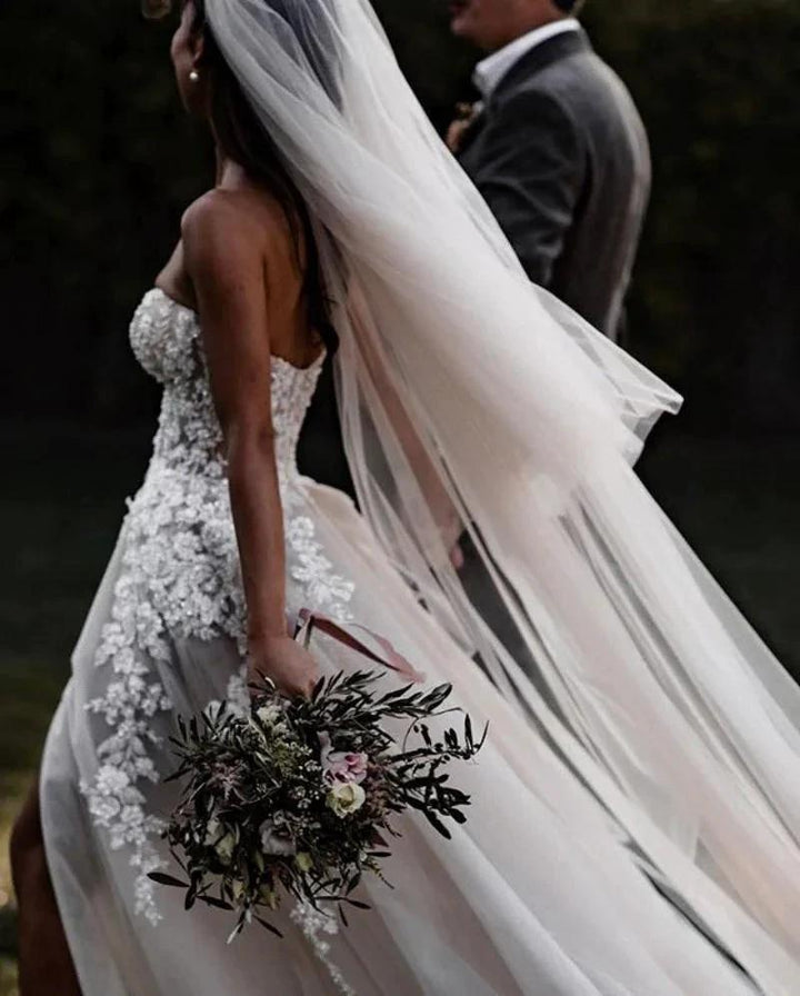 Romantic Sweetheart Wedding Dress Bohemio Bridal Gowns With 3D Lace WD497 by pgmdress