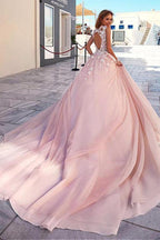 Romantic Tulle & Taffeta Scoop Neckline A-Line Wedding Dresses WD189 by pgmdress