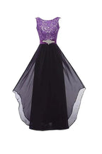 Round Neck Lace Sleeveless Long Prom Evening Dresses Bridesmaid Dress BD010 by pgmdress