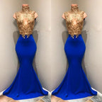 Royal-blue Prom Dress Lace Appliques Evening Dress by misshow.com