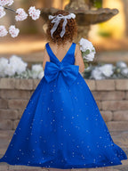 Elegant Princess Ball Gown Satin & Tulle Flower Girl Dress