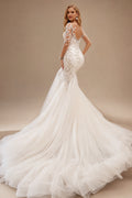 Rutipo As Picture Luxury Lace Long Sleeves Mermaid Wedding Dresses