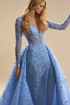 Rutipo As Picture Luxury Lace Long Sleeves Slit Wedding Dresses