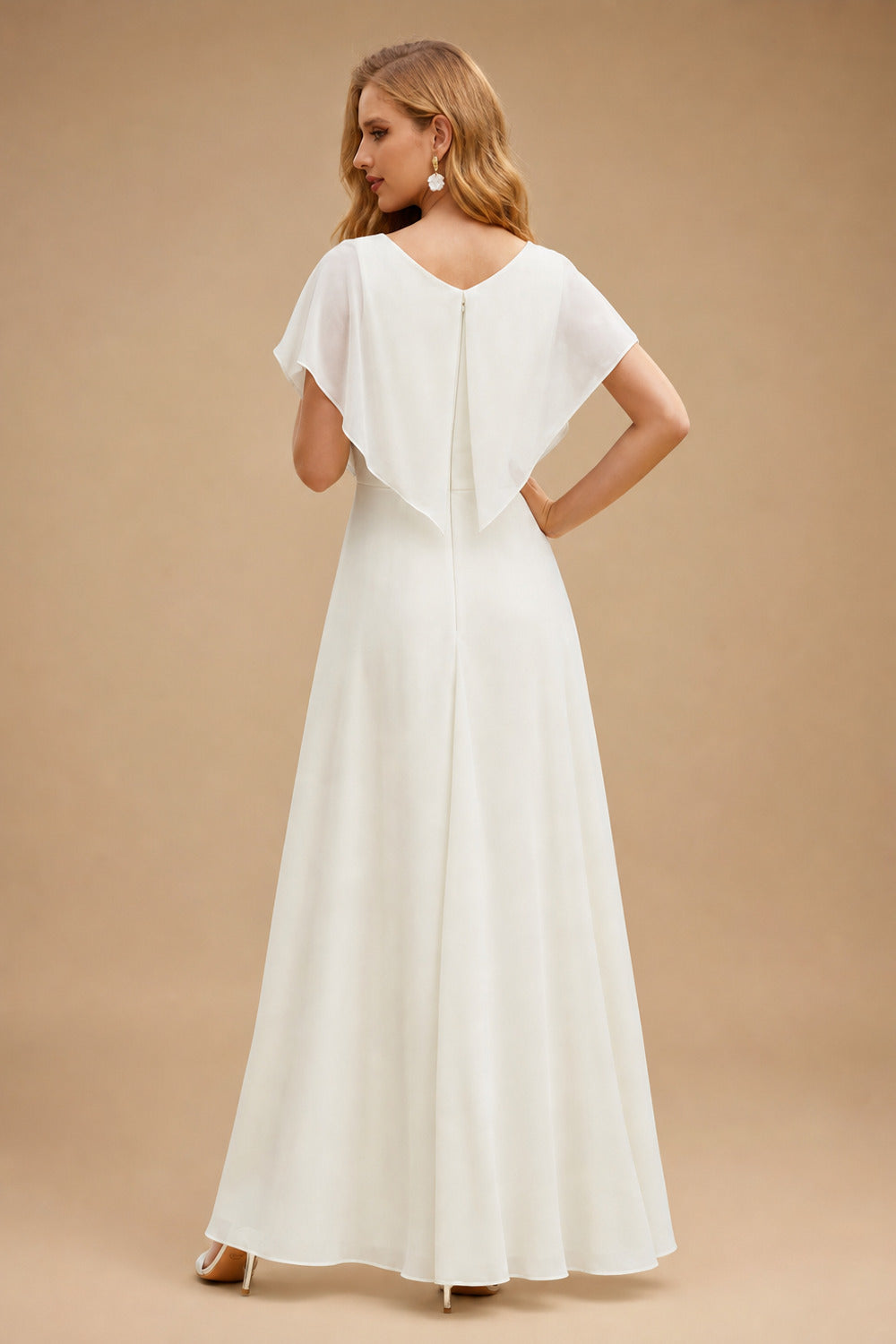 Rutipo Ivory Long Sleeves Trumpet/Mermaid Beading Wedding Dresses